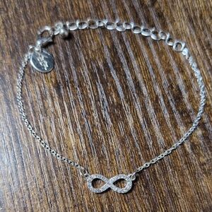 💜2/$20💜 Delicate Infinity Bracelet, Cubic Zirconia Adjustable